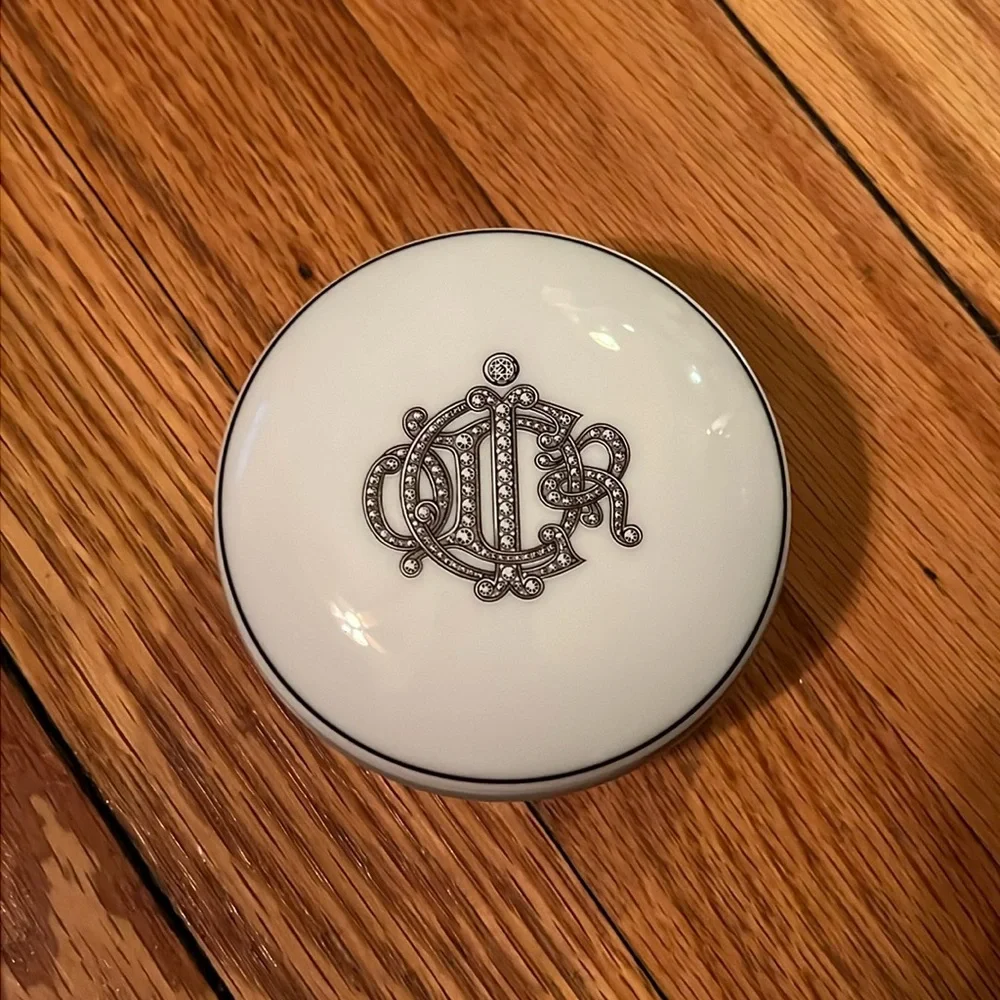 Dior White and Black Monogram Jewelry Trinket Dish